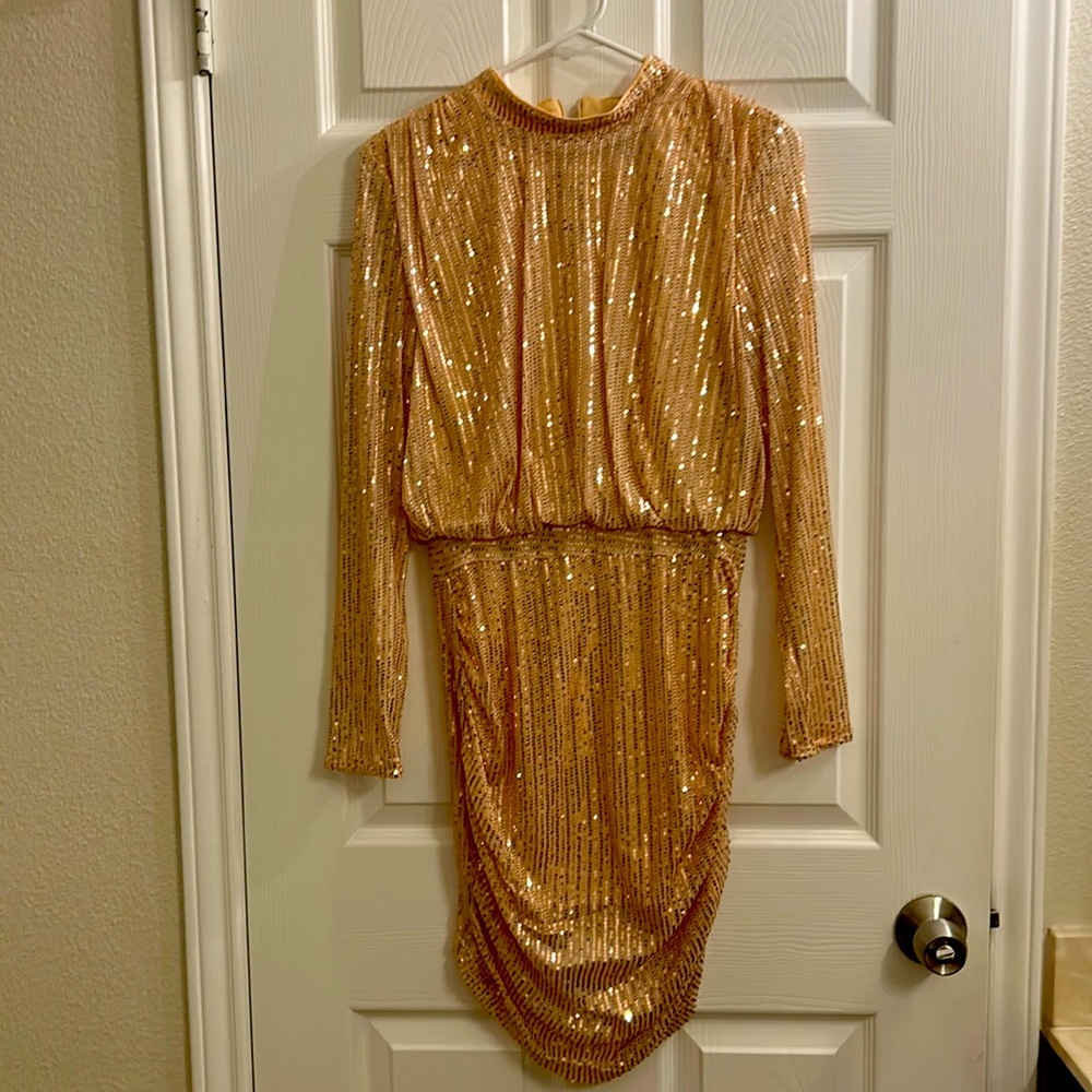 Good/champagne sequin dress
